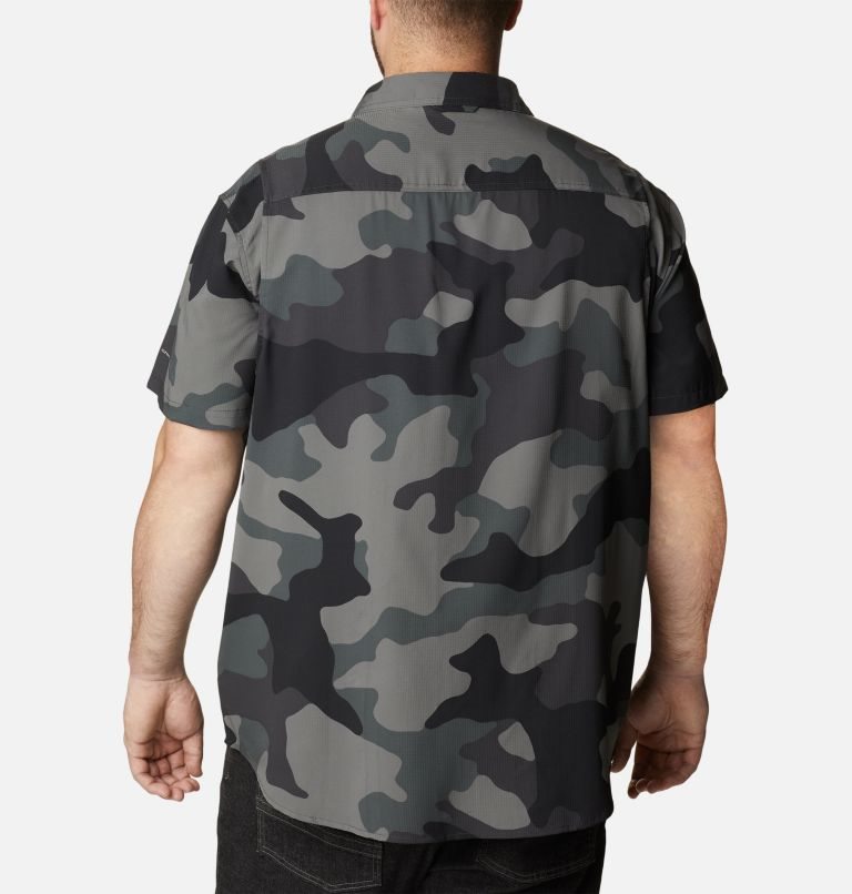 Men's Columbia Utilizer Printed Woven Short Sleeve Shirts Camo | Plus Size CA-T1054